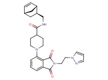 N-[(1R*,2S*,4R*)-bicyclo[2.2.1]hept-5-en-2-ylmethyl]-1-{1,3-dioxo-2-[2-(1H-pyrazol-1-yl)ethyl]-2,3-dihydro-1H-isoindol-4-yl}-4-piperidinecarboxamide