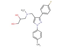 3-[{[3-(4-fluorophenyl)-1-(4-methylphenyl)-1H-pyrazol-4-yl]methyl}(methyl)amino]-1,2-propanediol