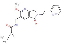 N-{[2-methoxy-5-oxo-6-(2-pyridin-2-ylethyl)-6,7-dihydro-5H-pyrrolo[3,4-b]pyridin-3-yl]methyl}-2,2-dimethylcyclopropanecarboxamide