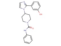 4-[2-(3-hydroxyphenyl)-1H-imidazol-1-yl]-N-phenylpiperidine-1-carboxamide