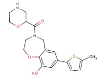 7-(5-methyl-2-thienyl)-4-(2-morpholinylcarbonyl)-2,3,4,5-tetrahydro-1,4-benzoxazepin-9-ol hydrochloride