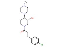 (3R*,4R*)-1-[3-(4-chlorophenyl)propanoyl]-4-(4-methyl-1-piperazinyl)-3-piperidinol