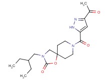 8-[(3-acetyl-1H-pyrazol-5-yl)carbonyl]-3-(2-ethylbutyl)-1-oxa-3,8-diazaspiro[4.5]decan-2-one
