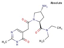 (4R)-4-amino-N,N-diethyl-1-[(2-methyl-6-oxo-1,6-dihydropyrimidin-5-yl)acetyl]-L-prolinamide