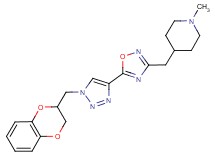 4-({5-[1-(2,3-dihydro-1,4-benzodioxin-2-ylmethyl)-1H-1,2,3-triazol-4-yl]-1,2,4-oxadiazol-3-yl}methyl)-1-methylpiperidine
