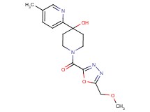 1-{[5-(methoxymethyl)-1,3,4-oxadiazol-2-yl]carbonyl}-4-(5-methylpyridin-2-yl)piperidin-4-ol