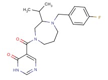 5-{[4-(4-fluorobenzyl)-3-isopropyl-1,4-diazepan-1-yl]carbonyl}pyrimidin-4(3H)-one