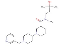 N-(3-hydroxy-3-methylbutyl)-N-methyl-1'-(pyridin-3-ylmethyl)-1,4'-bipiperidine-3-carboxamide