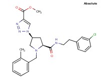 methyl 1-[(3S,5S)-5-({[2-(3-chlorophenyl)ethyl]amino}carbonyl)-1-(2-methylbenzyl)-3-pyrrolidinyl]-1H-1,2,3-triazole-4-carboxylate