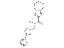 N-methyl-N-{[3-(2-thienyl)-1H-pyrazol-5-yl]methyl}-5,6,7,8-tetrahydro-4H-pyrazolo[1,5-a][1,4]diazepine-2-carboxamide