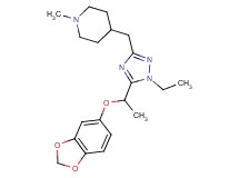 4-({5-[1-(1,3-benzodioxol-5-yloxy)ethyl]-1-ethyl-1H-1,2,4-triazol-3-yl}methyl)-1-methylpiperidine