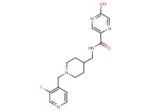 N-({1-[(3-fluoropyridin-4-yl)methyl]piperidin-4-yl}methyl)-5-hydroxypyrazine-2-carboxamide
