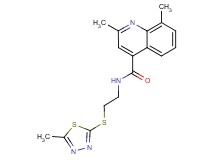 2,8-dimethyl-N-{2-[(5-methyl-1,3,4-thiadiazol-2-yl)thio]ethyl}quinoline-4-carboxamide