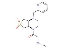 2-[(4aS*,7aR*)-6,6-dioxido-4-(2-pyridinylmethyl)hexahydrothieno[3,4-b]pyrazin-1(2H)-yl]-N-methyl-2-oxoethanamine
