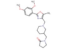 1-[(1-{[2-(2,4-dimethoxyphenyl)-5-methyl-1,3-oxazol-4-yl]methyl}-3-piperidinyl)methyl]-2-pyrrolidinone