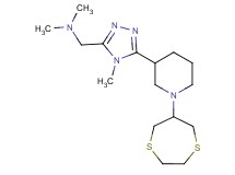 ({5-[1-(1,4-dithiepan-6-yl)piperidin-3-yl]-4-methyl-4H-1,2,4-triazol-3-yl}methyl)dimethylamine