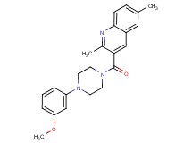 3-{[4-(3-methoxyphenyl)-1-piperazinyl]carbonyl}-2,6-dimethylquinoline bis(trifluoroacetate)