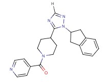 4-({4-[1-(2,3-dihydro-1H-inden-2-yl)-1H-1,2,4-triazol-5-yl]piperidin-1-yl}carbonyl)pyridine