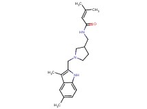 N-({1-[(3,5-dimethyl-1H-indol-2-yl)methyl]pyrrolidin-3-yl}methyl)-3-methylbut-2-enamide