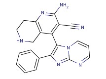 2-amino-4-(2-phenylimidazo[1,2-a]pyrimidin-3-yl)-5,6,7,8-tetrahydro-1,6-naphthyridine-3-carbonitrile