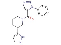1-[(1-phenyl-1H-1,2,3-triazol-5-yl)carbonyl]-3-(1H-pyrazol-5-yl)piperidine