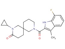 2-cyclopropyl-8-[(7-fluoro-3-methyl-1H-indol-2-yl)carbonyl]-2,8-diazaspiro[5.5]undecan-3-one