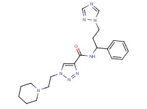 N-[1-phenyl-3-(1H-1,2,4-triazol-1-yl)propyl]-1-[2-(1-piperidinyl)ethyl]-1H-1,2,3-triazole-4-carboxamide