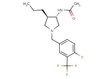N-{(3S*,4R*)-1-[4-fluoro-3-(trifluoromethyl)benzyl]-4-propyl-3-pyrrolidinyl}acetamide
