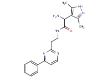 2-amino-2-(3,5-dimethyl-1H-pyrazol-4-yl)-N-[2-(4-phenylpyrimidin-2-yl)ethyl]acetamide
