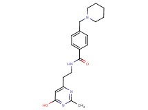 N-[2-(6-hydroxy-2-methylpyrimidin-4-yl)ethyl]-4-(piperidin-1-ylmethyl)benzamide