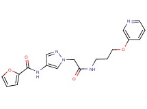 N-[1-(2-oxo-2-{[3-(3-pyridinyloxy)propyl]amino}ethyl)-1H-pyrazol-4-yl]-2-furamide