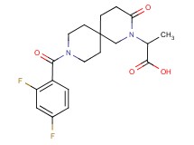 2-[9-(2,4-difluorobenzoyl)-3-oxo-2,9-diazaspiro[5.5]undec-2-yl]propanoic acid