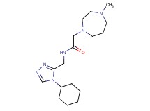 N-[(4-cyclohexyl-4H-1,2,4-triazol-3-yl)methyl]-2-(4-methyl-1,4-diazepan-1-yl)acetamide