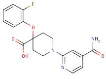 1-[4-(aminocarbonyl)pyridin-2-yl]-4-(2-fluorophenoxy)piperidine-4-carboxylic acid