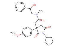 2-[1-cyclopentyl-3-(4-methoxyphenyl)-2,5-dioxo-3-pyrrolidinyl]-N-(2-hydroxy-2-phenylethyl)-N-methylacetamide