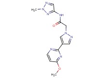 2-[4-(4-methoxypyrimidin-2-yl)-1H-pyrazol-1-yl]-N-(2-methyl-2H-1,2,3-triazol-4-yl)acetamide