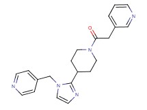 3-(2-oxo-2-{4-[1-(4-pyridinylmethyl)-1H-imidazol-2-yl]-1-piperidinyl}ethyl)pyridine
