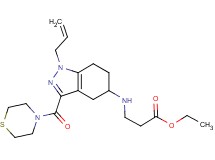 ethyl N-[1-allyl-3-(4-thiomorpholinylcarbonyl)-4,5,6,7-tetrahydro-1H-indazol-5-yl]-beta-alaninate