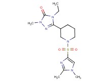 5-{1-[(1,2-dimethyl-1H-imidazol-4-yl)sulfonyl]piperidin-3-yl}-4-ethyl-2-methyl-2,4-dihydro-3H-1,2,4-triazol-3-one