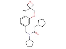 N,2-dicyclopentyl-N-{3-[(3-methyl-3-oxetanyl)methoxy]benzyl}acetamide