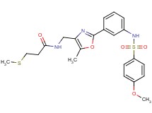 N-{[2-(3-{[(4-methoxyphenyl)sulfonyl]amino}phenyl)-5-methyl-1,3-oxazol-4-yl]methyl}-3-(methylthio)propanamide