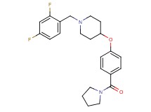 1-(2,4-difluorobenzyl)-4-[4-(1-pyrrolidinylcarbonyl)phenoxy]piperidine