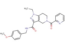 1-ethyl-N-(4-methoxybenzyl)-5-(2-pyridinylcarbonyl)-4,5,6,7-tetrahydro-1H-pyrazolo[4,3-c]pyridine-3-carboxamide