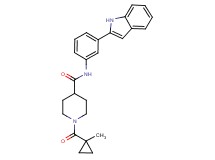 N-[3-(1H-indol-2-yl)phenyl]-1-[(1-methylcyclopropyl)carbonyl]-4-piperidinecarboxamide