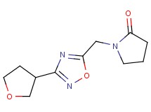 1-{[3-(tetrahydrofuran-3-yl)-1,2,4-oxadiazol-5-yl]methyl}pyrrolidin-2-one