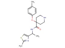 4-(4-methylphenoxy)-N-[1-(2-methyl-1,3-thiazol-4-yl)ethyl]piperidine-4-carboxamide