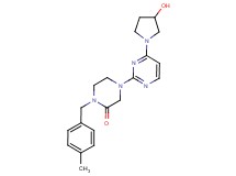 4-[4-(3-hydroxypyrrolidin-1-yl)pyrimidin-2-yl]-1-(4-methylbenzyl)piperazin-2-one
