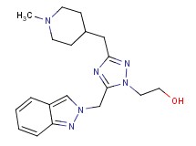 2-{5-(2H-indazol-2-ylmethyl)-3-[(1-methylpiperidin-4-yl)methyl]-1H-1,2,4-triazol-1-yl}ethanol