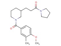 1-(4-methoxy-3-methylbenzoyl)-3-[3-oxo-3-(1-pyrrolidinyl)propyl]piperidine
