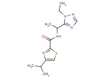 N-[1-(1-ethyl-1H-1,2,4-triazol-5-yl)ethyl]-4-isopropyl-1,3-thiazole-2-carboxamide